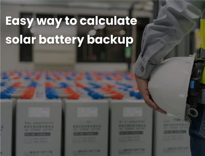 solar system battery backup calculation